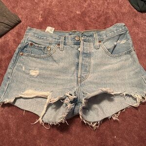 Levi high rise shorts
